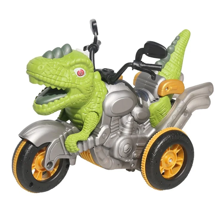 CM01-02-03-04 2.4G RC Spray Dinosaur Motorcycle Toy Light Sound Stunt Mechanical Vehicle - Green