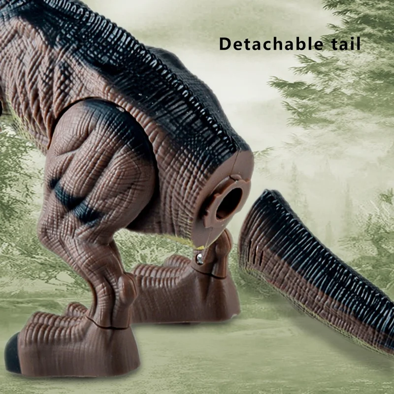 Y333-59 RC Walking Dinosaur Robot Toy Remote Light Music Emulation Animal Children Toy - Grey