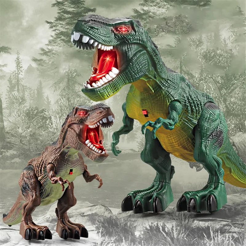 Y333-59 RC Walking Dinosaur Robot Toy Remote Light Music Emulation Animal Children Toy - Grey