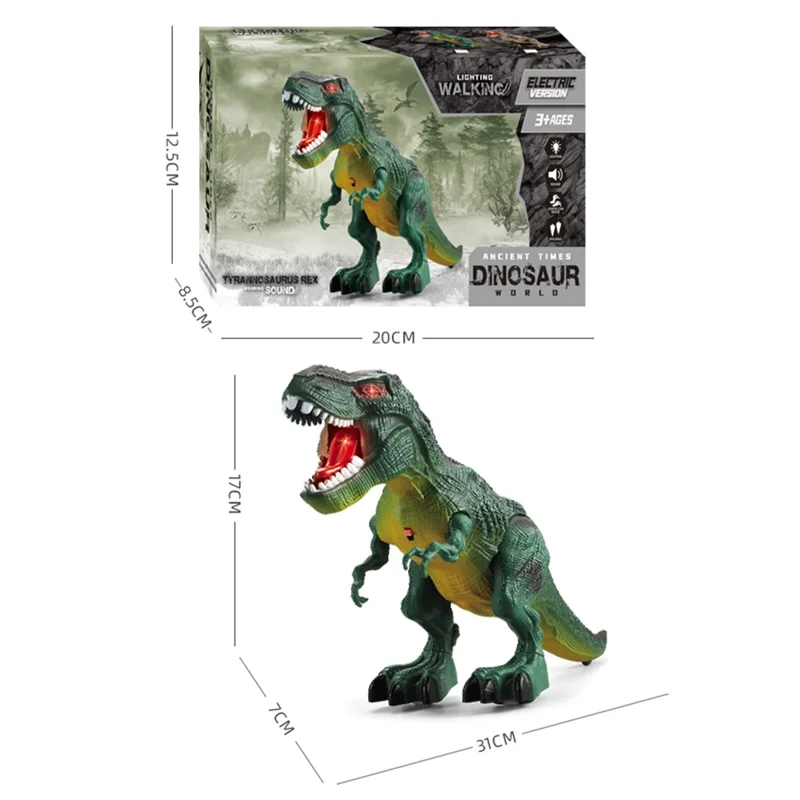 Y333-59 RC Walking Dinosaur Robot Toy Remote Light Music Emulation Animal Children Toy - Grey
