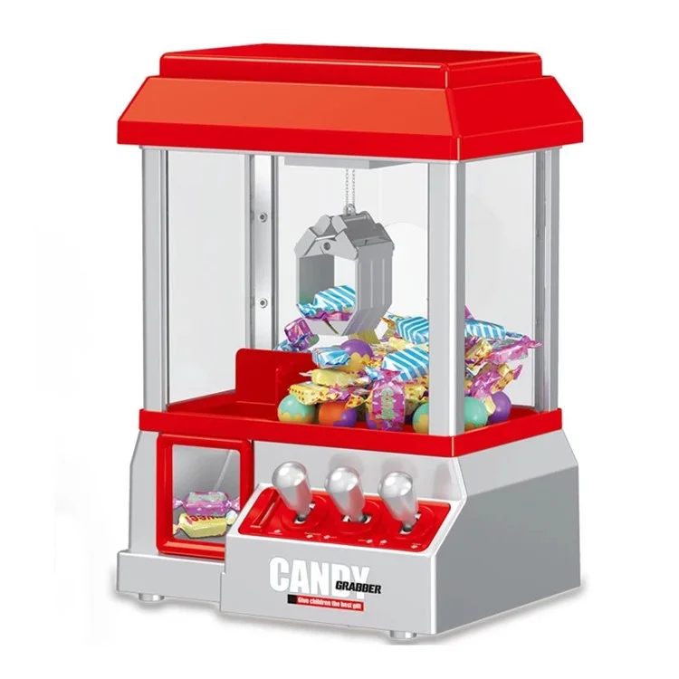 Electronic Arcade Claw Machine Toy Grabber Prize Dispenser Vending Machine Toy with 24 Coins for Kids Birthday Gift