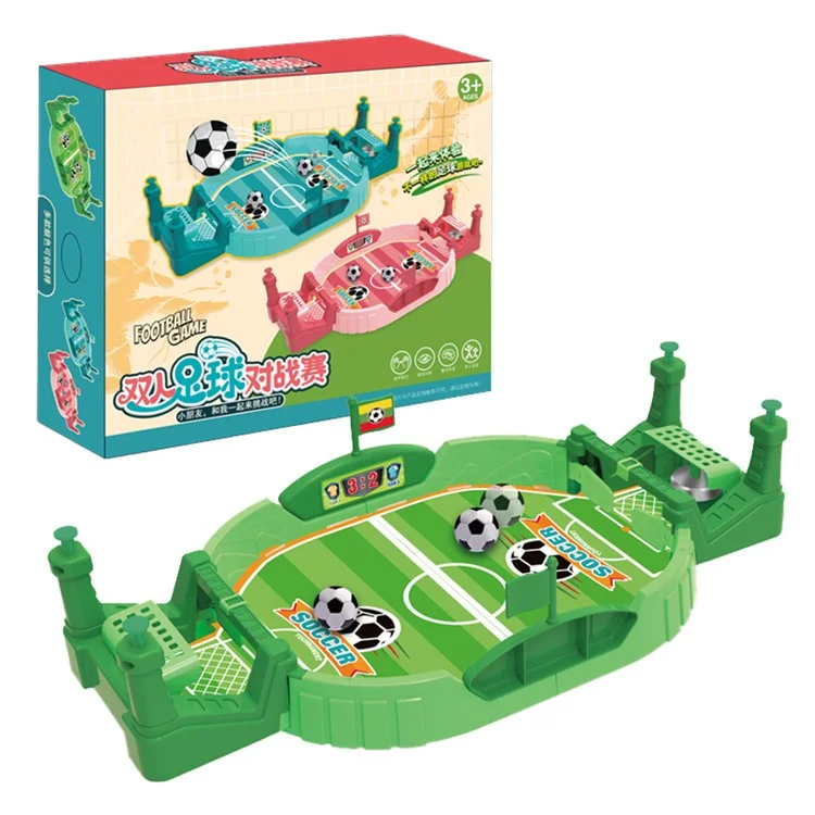 Mini Kicker-Spiele mit Glocke Tischfußball Fußball Pinball Sportbrett Spiel für Kinder Spielzeug - Grün