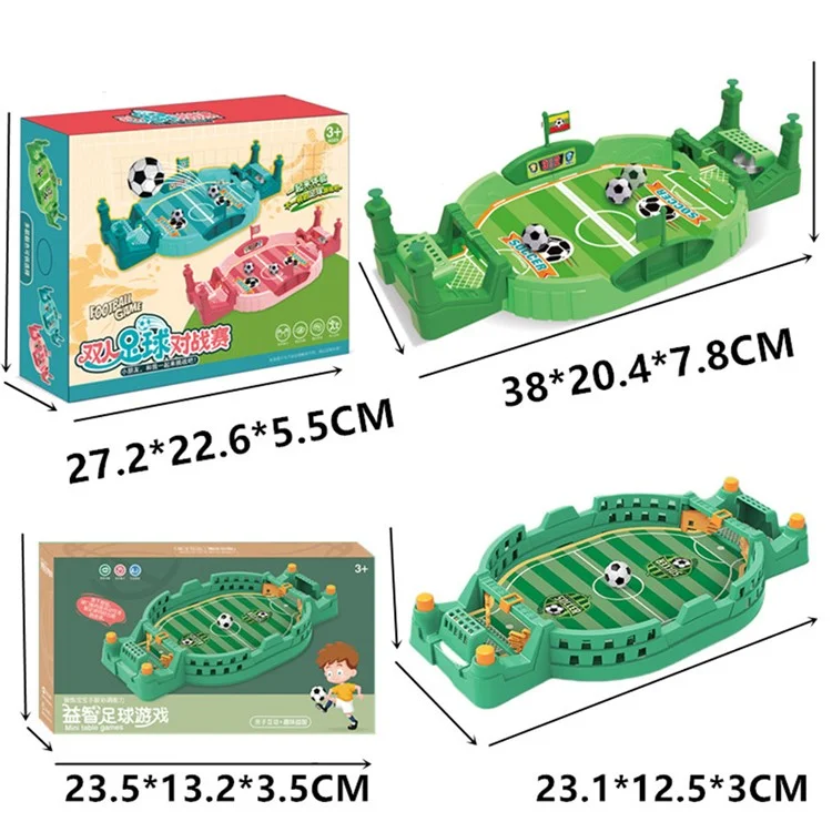 Mini Kicker-Spiele mit Glocke Tischfußball Fußball Pinball Sportbrett Spiel für Kinder Spielzeug - Grün