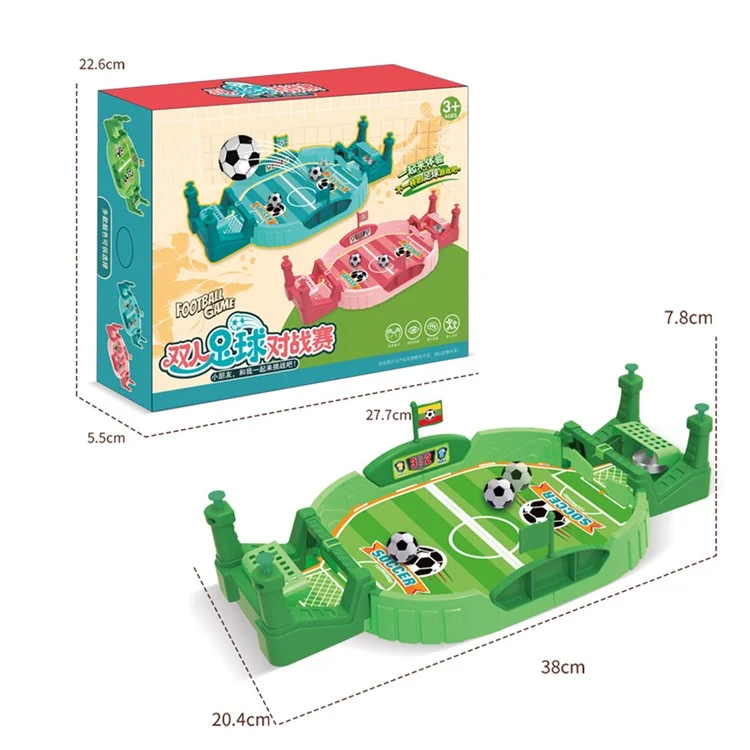 Mini Kicker-Spiele mit Glocke Tischfußball Fußball Pinball Sportbrett Spiel für Kinder Spielzeug - Grün