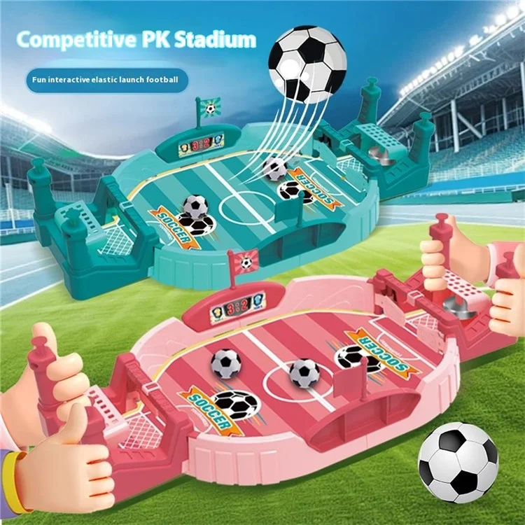 Mini Kicker-Spiele mit Glocke Tischfußball Fußball Pinball Sportbrett Spiel für Kinder Spielzeug - Grün