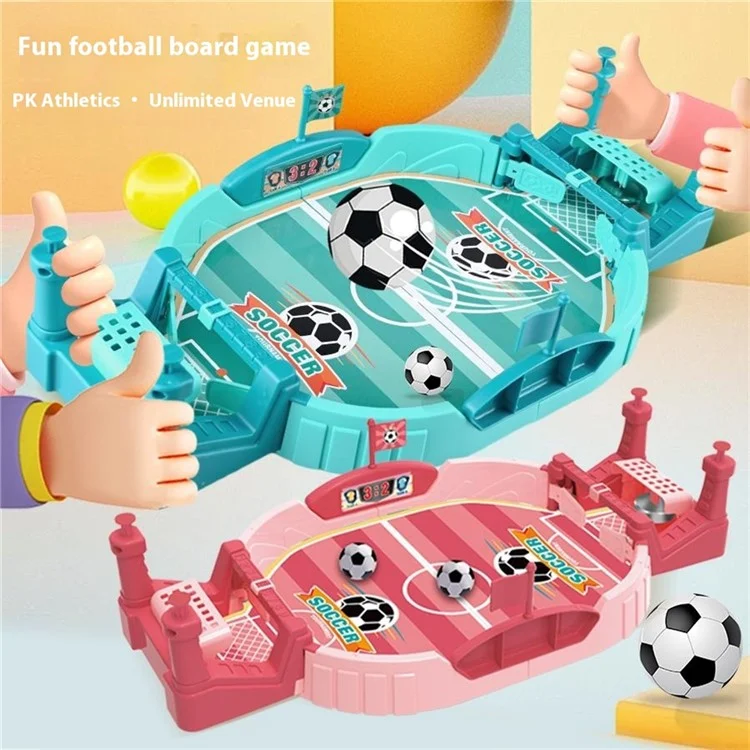 Mini Kicker-Spiele mit Glocke Tischfußball Fußball Pinball Sportbrett Spiel für Kinder Spielzeug - Grün