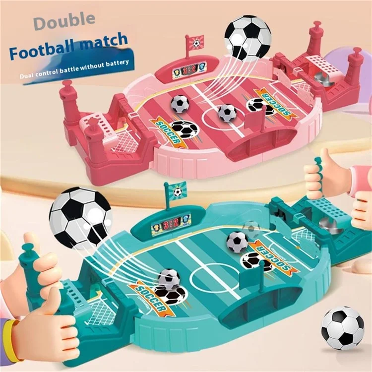 Mini Kicker-Spiele mit Glocke Tischfußball Fußball Pinball Sportbrett Spiel für Kinder Spielzeug - Grün