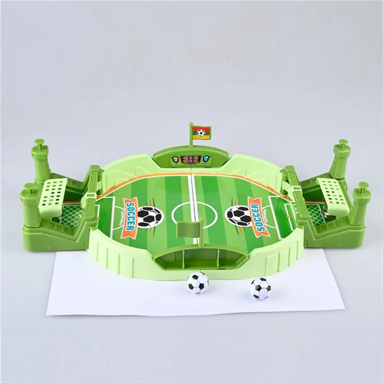 Mini Kicker-Spiele mit Glocke Tischfußball Fußball Pinball Sportbrett Spiel für Kinder Spielzeug - Grün