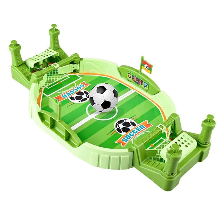 Mini Kicker-Spiele mit Glocke Tischfußball Fußball Pinball Sportbrett Spiel für Kinder Spielzeug - Grün