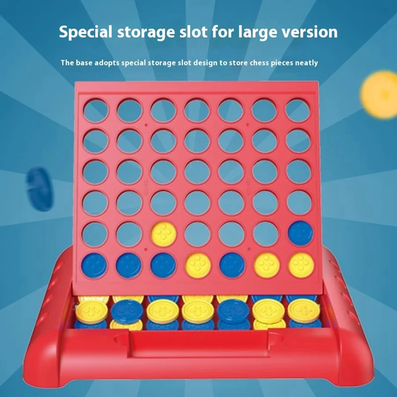 STEM Educational 4 in A Row Connect Four Game Board Toy for Kids / Interactive Parent-Child Tabletop Game - Blue