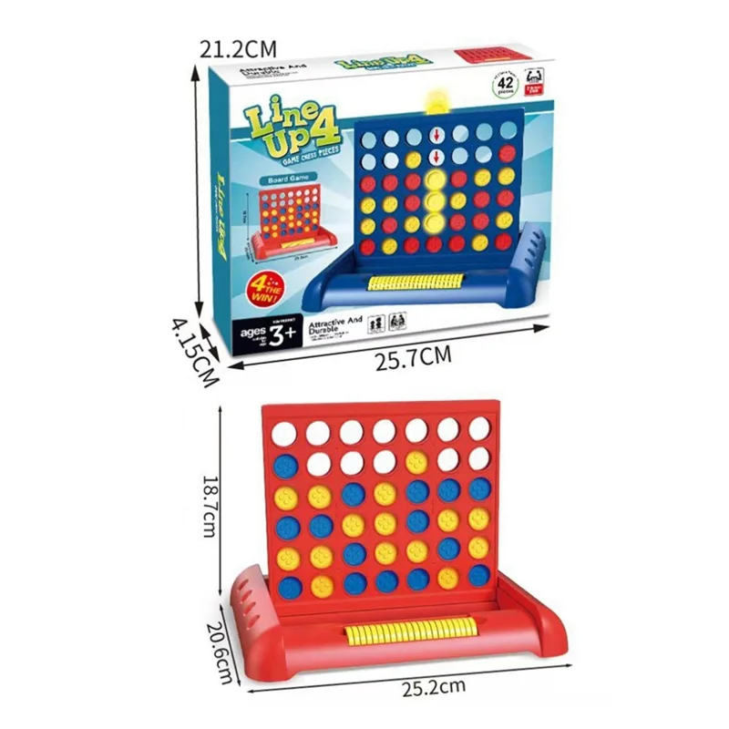 STEM Educational 4 in A Row Connect Four Game Board Toy for Kids / Interactive Parent-Child Tabletop Game - Blue