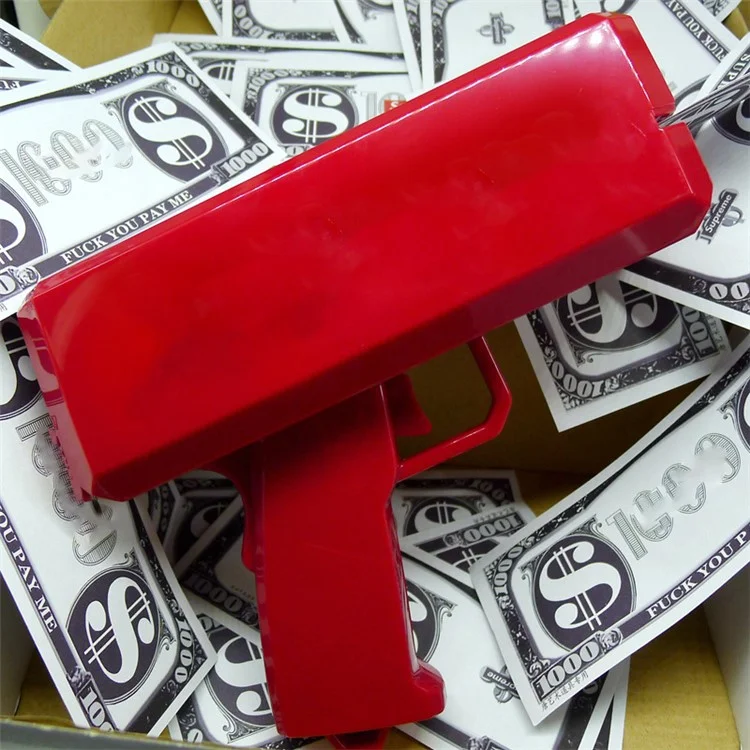 Banknoten-Geld-Waffen-Papier-Spielzeug-Spray-Geld-Pistole-Spielzeug Handheld-Bargeld-Pistole Fake-Bill-Spender Money Shooter Spielzeug für Kinder - Gold