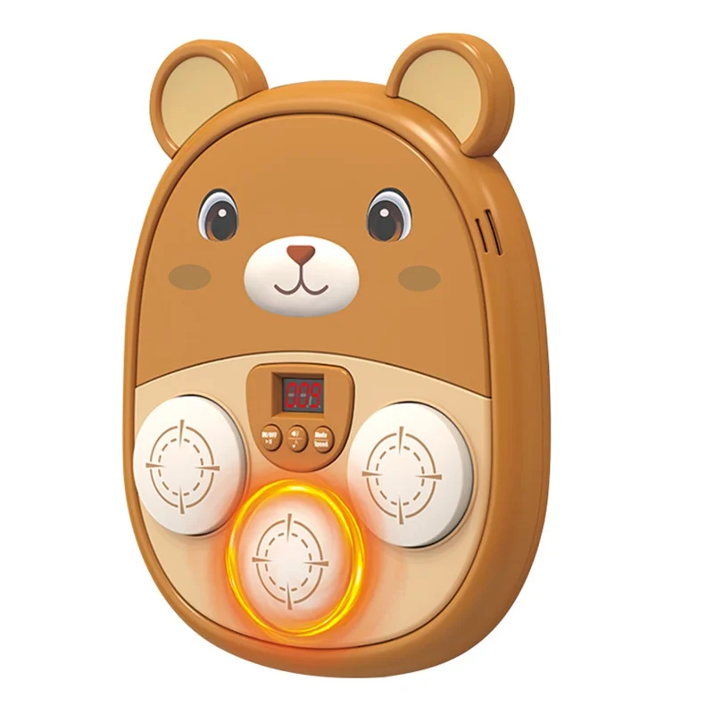 SJL3607 / SJL3609 Cartoon Tier Musik-Boxmaschine für Kinder - Elektronisches Reaktions-Rhythmusspielzeug - Braun