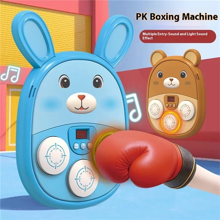 SJL3607 / SJL3609 Cartoon Tier Musik-Boxmaschine für Kinder - Elektronisches Reaktions-Rhythmusspielzeug - Braun