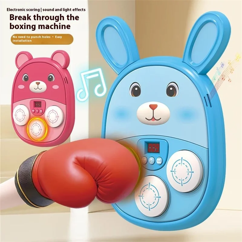 SJL3607 / SJL3609 Cartoon Tier Musik-Boxmaschine für Kinder - Elektronisches Reaktions-Rhythmusspielzeug - Braun