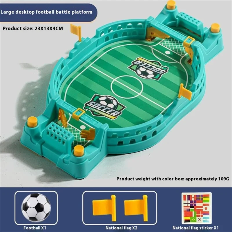 Jeu de table de football pour enfants 2811C à deux joueurs Compétition de combat Jouet interactif de bureau - Bleu