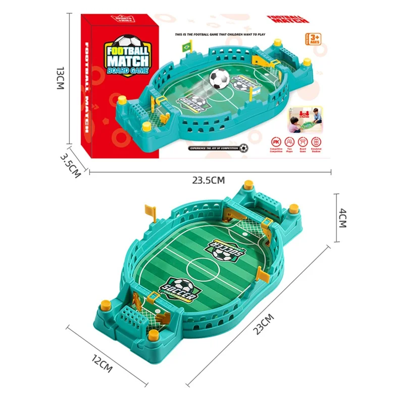 Jeu de table de football pour enfants 2811C à deux joueurs Compétition de combat Jouet interactif de bureau - Bleu