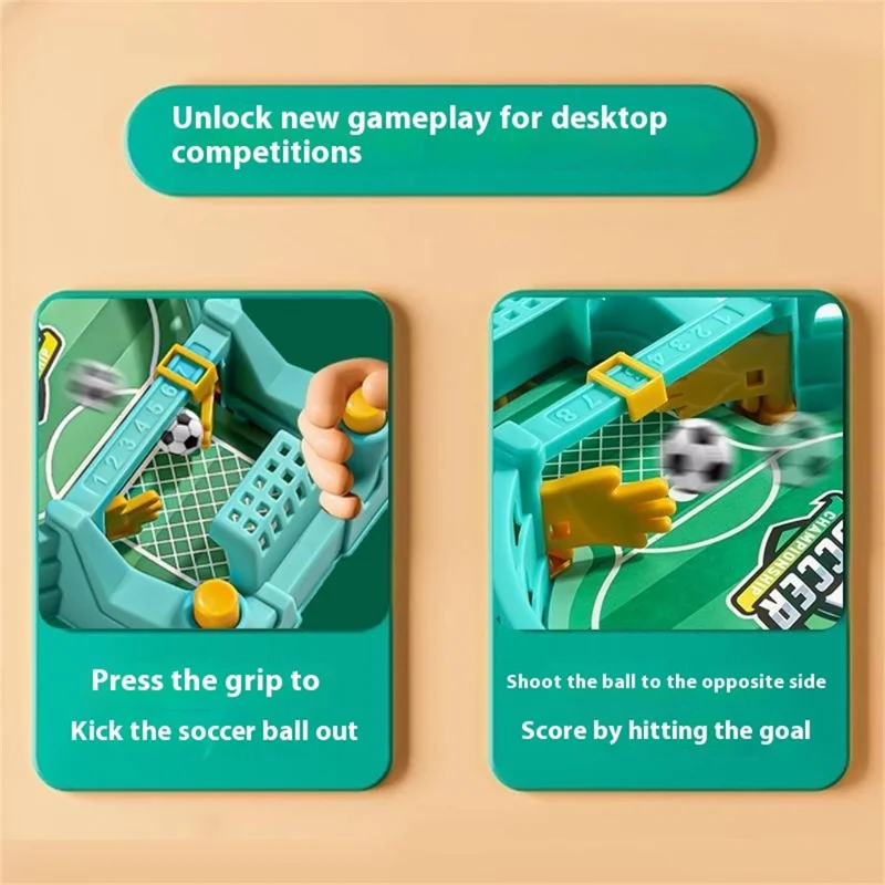 2811C Finger Soccer Table Game for Kids Two-Player Battle Competition Board Interactive Desktop Toy - Green