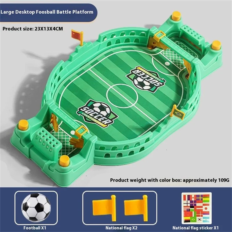 2811C Finger Soccer Table Game for Kids Two-Player Battle Competition Board Interactive Desktop Toy - Green