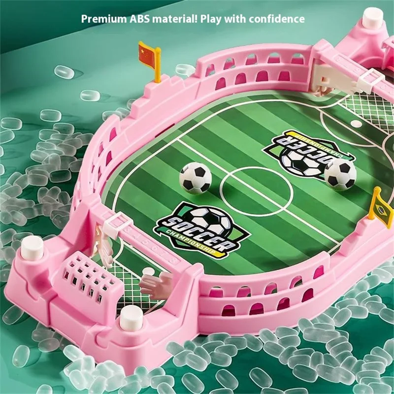 2811C Finger Soccer Table Game for Kids Two-Player Battle Competition Board Interactive Desktop Toy - Pink