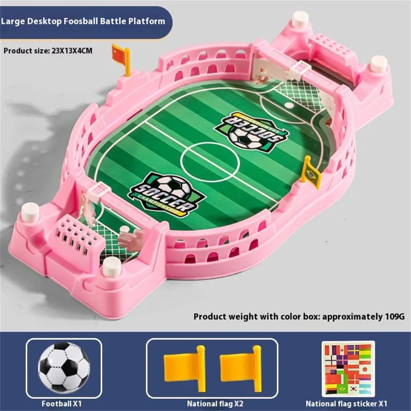 2811C Finger Soccer Table Game for Kids Two-Player Battle Competition Board Interactive Desktop Toy - Pink