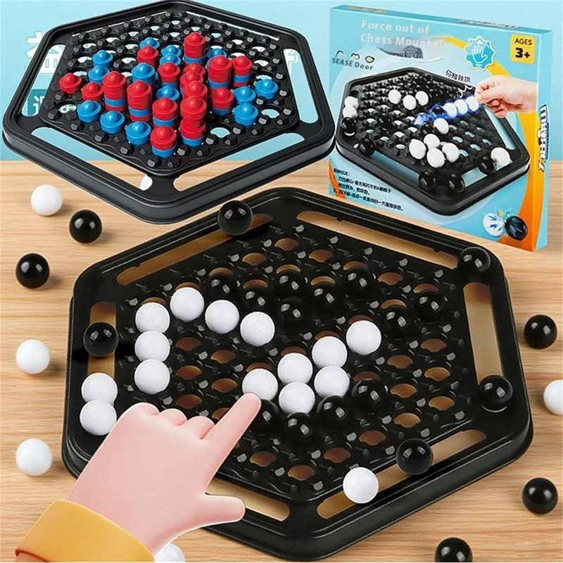 KJ129 Educational Chess Push Ball Game Board Game Toys Two Player Four-in-a-Row Checkers for Children