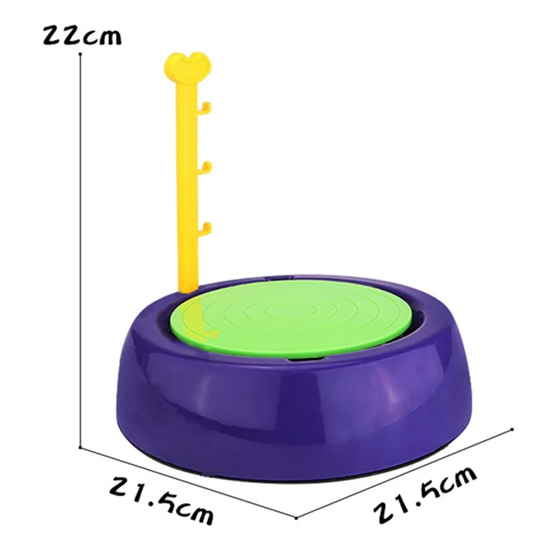 Ruota per Ceramica per Bambini Kit Fai da Te per Modellare l'Argilla Giocattolo Artistico Regalo per Bambini - Viola Scuro