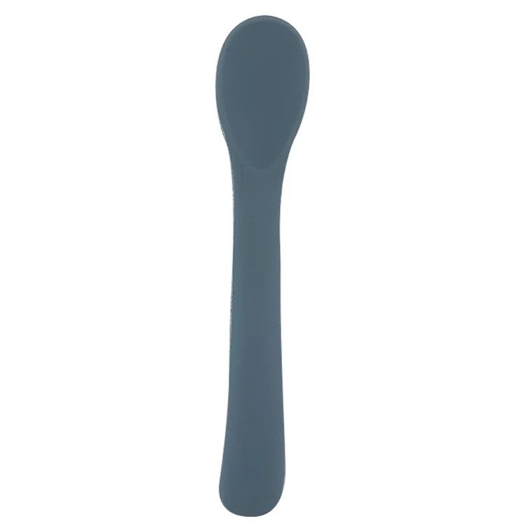 Silicone Baby Feeding Spoon First Stage Baby Infant Small Spoons Soft Toddlers Training Spoon for Children Self Feeding (BPA-Free, FDA Certification) - Blue