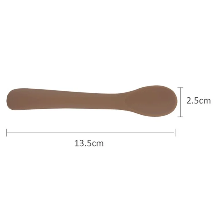 Silicone Baby Feeding Spoon First Stage Baby Infant Small Spoons Soft Toddlers Training Spoon for Children Self Feeding (BPA-Free, FDA Certification) - Blue