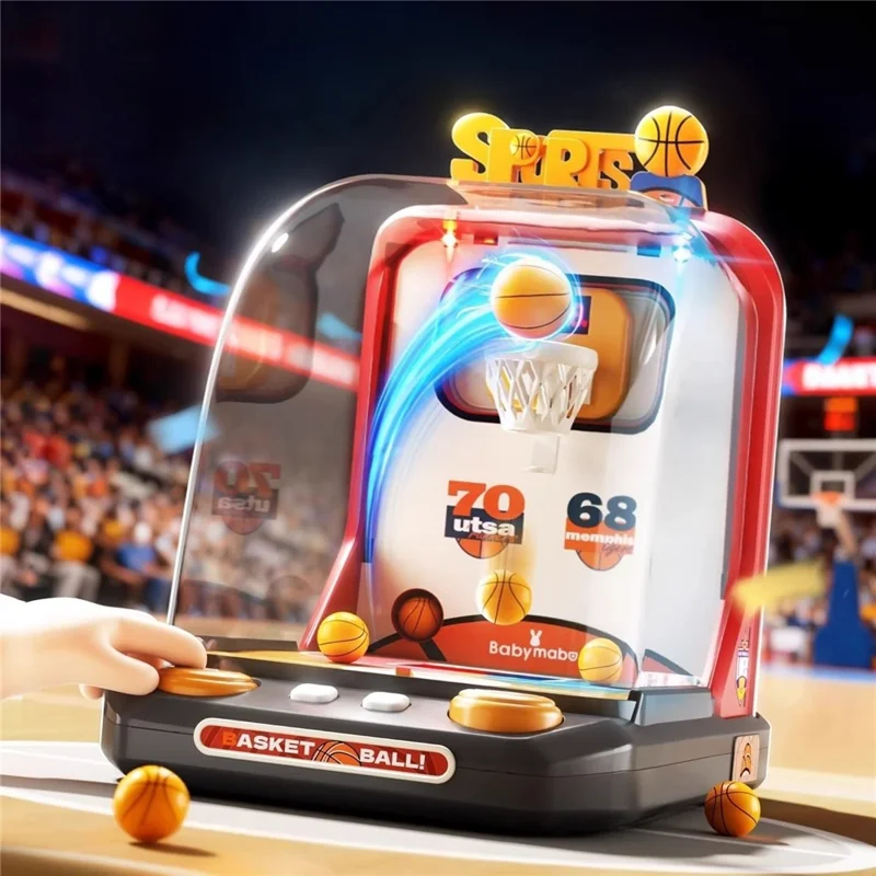 SJ815 Elektrische Basketbalworp Speelgoedmachine Scoring Systeem Educatief Sportspel voor Kinderen - Zwart / Rood