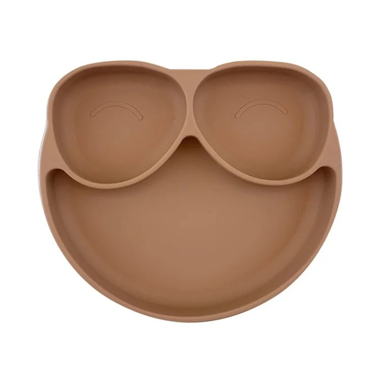 Smile Décor Enfants Assiette Divisée Enfants Pour Tout-petits-taux Pour Bébés Plaque D'alimentation Plaque D'alimentation Plaque D'alimentation (sans Bpa, Certification Fda) - Orange