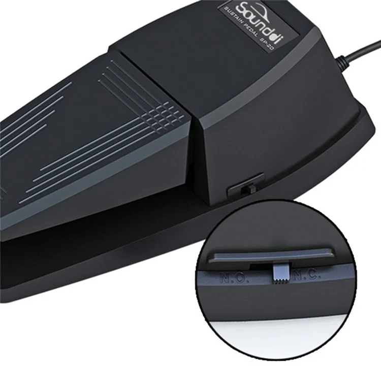 SOUNDDI SP-20 Sustain Pedal Electric Piano Sustain Pedal with 6.5mm Connector Keyboard Musical Instrument Accessories