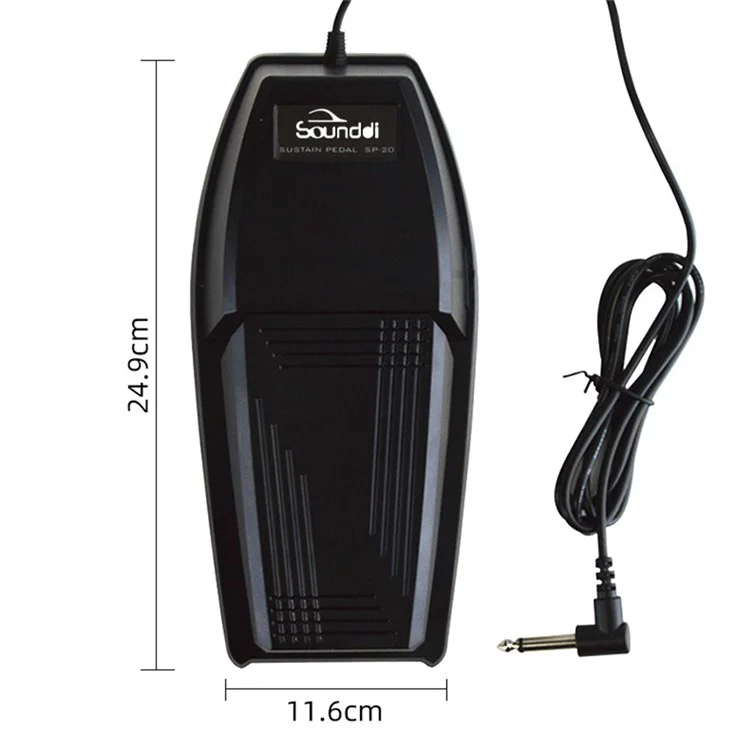 SOUNDDI SP-20 Sustain Pedal Electric Piano Sustain Pedal with 6.5mm Connector Keyboard Musical Instrument Accessories