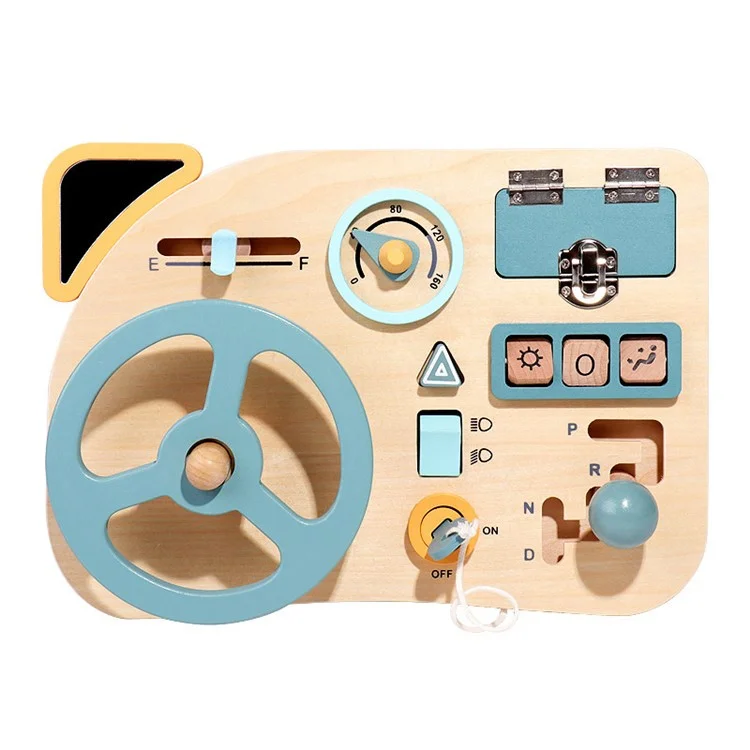 Wooden Board Sensory Toys for Toddlers Montessori Toy Steering Wheel Educational Toy for Kids