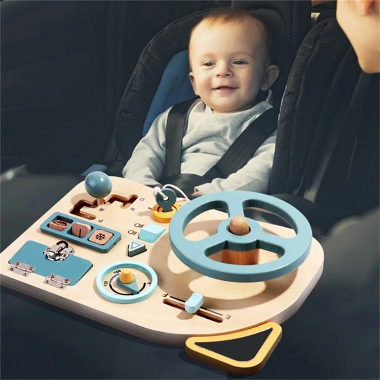 Wooden Board Sensory Toys for Toddlers Montessori Toy Steering Wheel Educational Toy for Kids