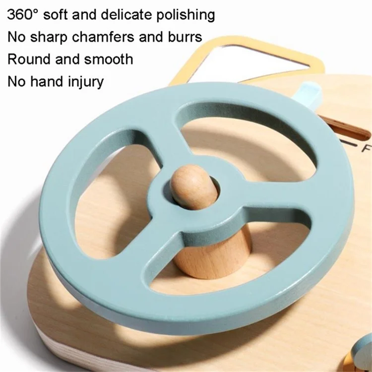 Wooden Board Sensory Toys for Toddlers Montessori Toy Steering Wheel Educational Toy for Kids