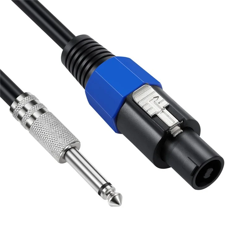 JUNSUNMAY 6FT Speakon Male to 6.35mm Male Speaker Cable Audio Amplifier Cord with Twist Lock