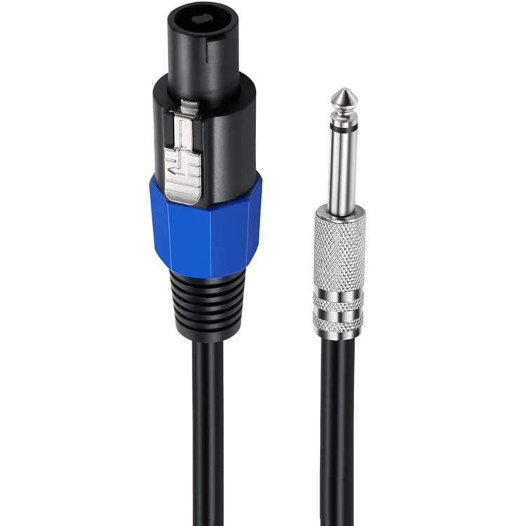 JUNSUNMAY 6FT Speakon Male to 6.35mm Male Speaker Cable Audio Amplifier Cord with Twist Lock