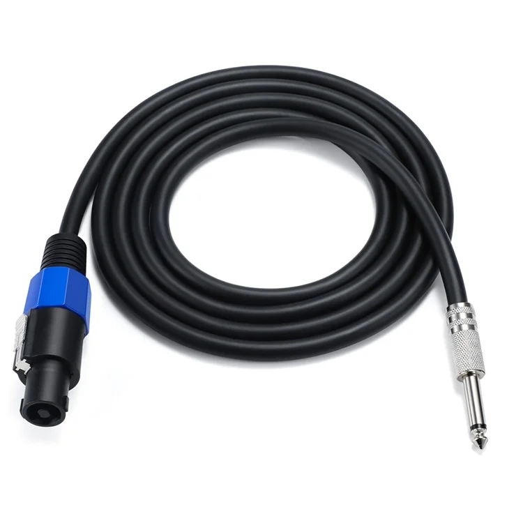 JUNSUNMAY 6FT Speakon Male to 6.35mm Male Speaker Cable Audio Amplifier Cord with Twist Lock
