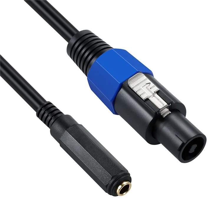 JUNSUNMAY 50cm Speakon Male to 6.35mm Female Cable Speaker Audio Cord with Twist Lock