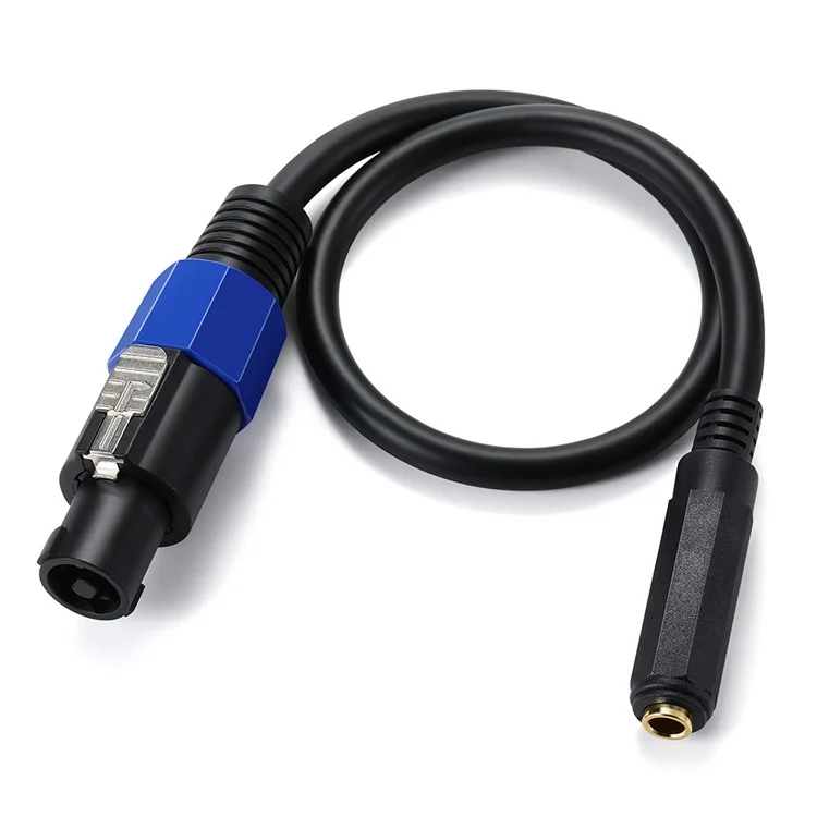 JUNSUNMAY 50cm Speakon Male to 6.35mm Female Cable Speaker Audio Cord with Twist Lock