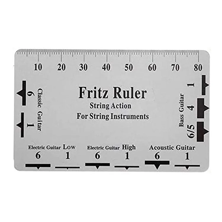 Righello Misuratore di Azione delle Corde della Chitarra in Plastica Fritz per Accessori per Strumenti Musicali