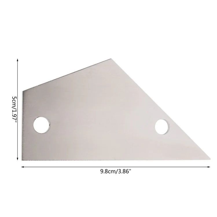 Regla triangular de acero inoxidable para medir la altura de las cuerdas de la guitarra, herramientas de lutier, suministros de instrumentos musicales