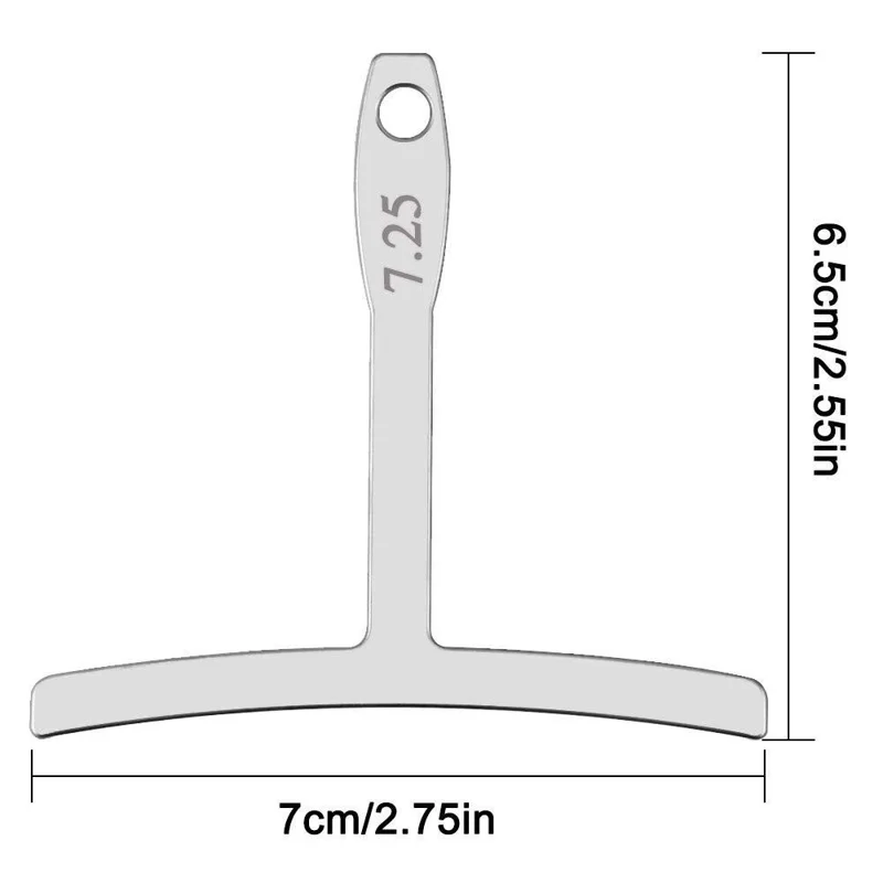 9-dels sæt med guitar T-formet lineal, højdemåler til guitarstreng, reparationssæt i rustfrit stål, T-formet måleinstrument