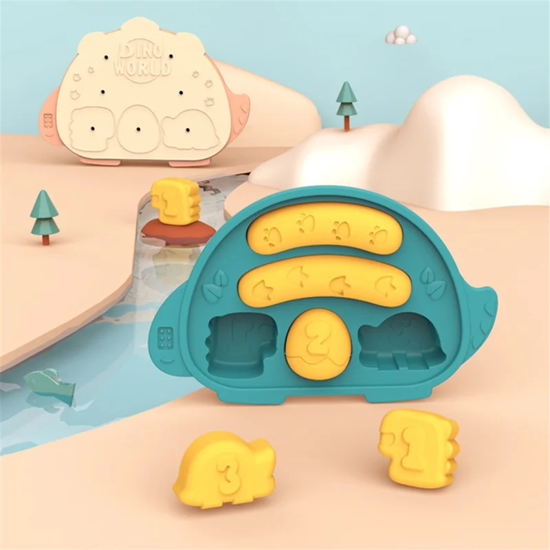 HOGOKIDS Silicone Sausage Maker Dinosaur Shape Steamed Pastry Mold with Lid ST (BPA Free, No FDA Certificate) - Green