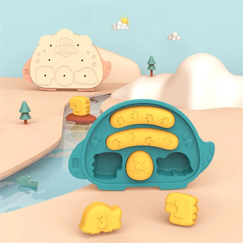 HOGOKIDS Silicone Sausage Maker Dinosaur Shape Steamed Pastry Mold with Lid ST (BPA Free, No FDA Certificate) - Green