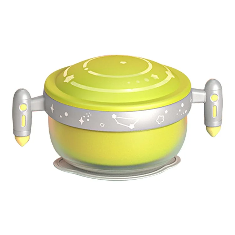 HOGOKIDS 400ml Iniezione di Acqua Calda Isolante Kids Warm Tableware Food Warming Bowl ST (Senza BPA, Senza Certificato FDA) - Verde