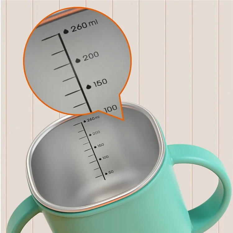 JIAYI BABY Kid Toddler Cup 316 Нержавеющая сталь+PP Бутылка для питья с силиконовой соломинкой для маленьких девочек и мальчиков (Без БФА, без сертификата FDA) - Синий