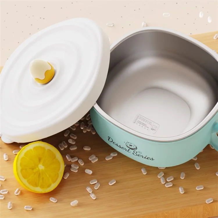 JIAYI BABY 300ml Детская 316 нержавеющая сталь Изоляционная миска Детская еда Дополнительная миска ST (без BPA, без сертификата FDA) - Зеленый