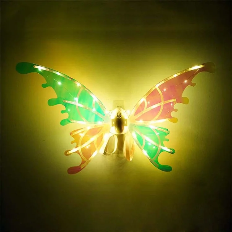 Ailes de fée électriques avec lumières LED pour enfants filles, ailes de papillon lumineuses pour la fête, accessoire de Noël